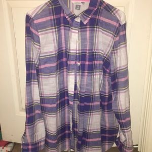 Long sleeve button up flannel